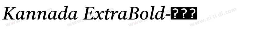 Kannada ExtraBold字体转换